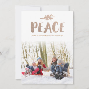 Cartes Pour Fêtes Annuelles Trendy Peace Holiday Photo Cards