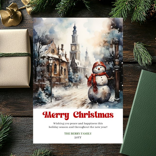 Cartes Pour Fêtes Annuelles Trendy rustic Christmas scene bold playful holiday (Trendy rustic Christmas scene bold playful holiday card)