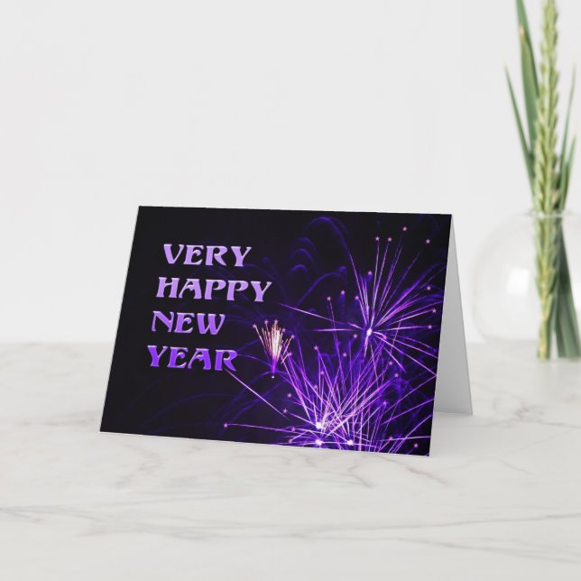 Cartes Pour Fêtes Annuelles Très bonne année (Devant)
