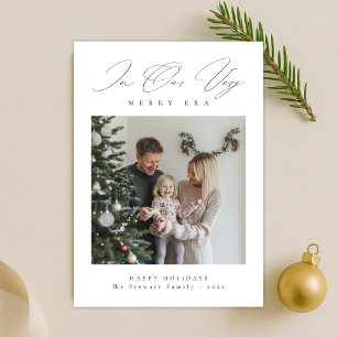 Cartes Pour Fêtes Annuelles Très Joyeuse époque moderne photo de famille Noël 