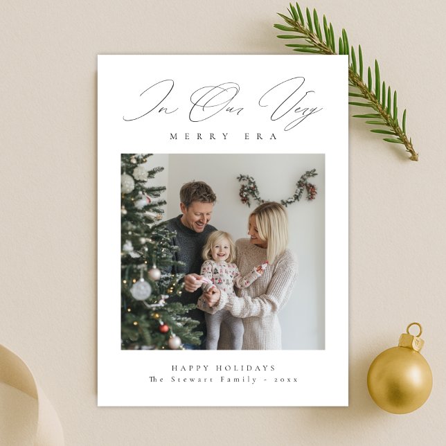 Cartes Pour Fêtes Annuelles Très Joyeuse époque moderne photo de famille Noël  (Créateur téléchargé)