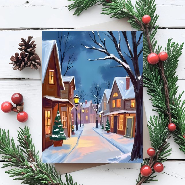 Cartes Pour Fêtes Annuelles Très Joyeuse ville de Noël (Créateur téléchargé)