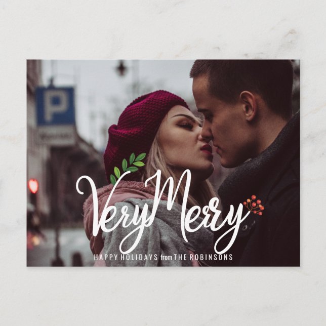 Cartes Pour Fêtes Annuelles Très joyeuses fêtes élégant (Devant)