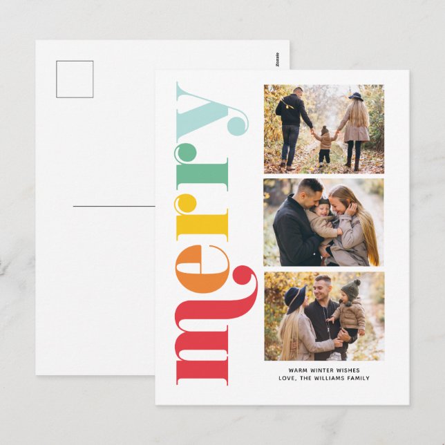 Cartes Pour Fêtes Annuelles Très Joyeux Noël Galerie de 3 Photos (Devant / Derrière)