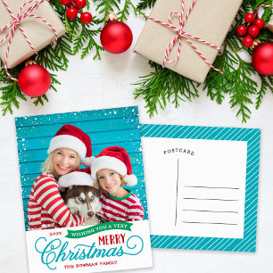 Cartes Pour Fêtes Annuelles Très Joyeux script de Noël photo