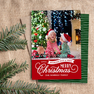 Cartes Pour Fêtes Annuelles Très Joyeux script de Noël photo