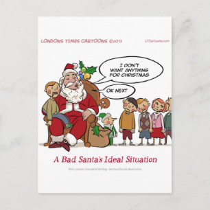 Cartes Pour Fêtes Annuelles Très méchant Père Noël Situation idéale Drôle