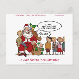 Cartes Pour Fêtes Annuelles Très méchant Père Noël Situation idéale Drôle