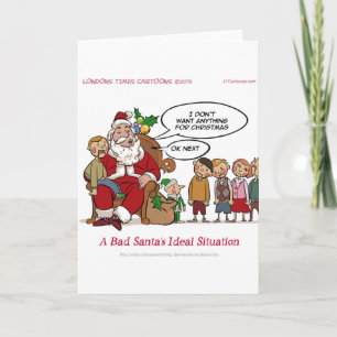 Cartes Pour Fêtes Annuelles Très méchant Père Noël Situation idéale Drôle