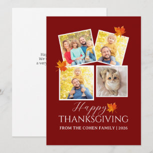 Cartes Pour Fêtes Annuelles Très reconnaissant Photo de famille de Thanksgiv