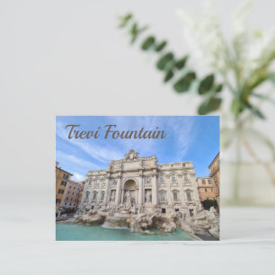 Cartes Pour Fêtes Annuelles Trevi Fontaine Rome Italie Vacances Panorama