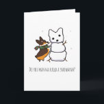 Cartes Pour Fêtes Annuelles Tri-Color Corgi Snowman | CorgiThings<br><div class="desc">www.corgithings.cominstagram.com/corgithingsfacebook.com/corgithings</div>
