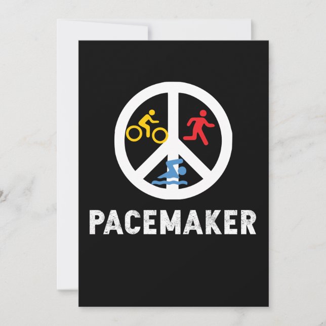 Cartes Pour Fêtes Annuelles Triathlon Pacemaker Trilife (Devant)