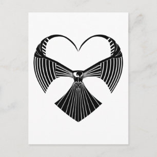 Cartes Pour Fêtes Annuelles Tribal Hawk Valentine Valentines Day Heart Postcar