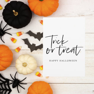 Cartes Pour Fêtes Annuelles Trick and treat   Happy Halloween