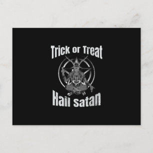 Cartes Pour Fêtes Annuelles Trick ou traiter la grêle Satan Pentagram Chèvre