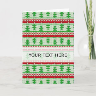 Cartes Pour Fêtes Annuelles Tricot de Noël sans couture motif 2 + vos idées