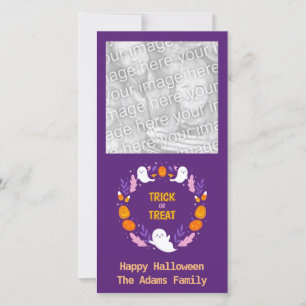 Cartes Pour Fêtes Annuelles Tricoter ou traiter Halloween