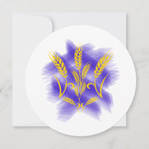 Cartes Pour Fêtes Annuelles Trident ukrainien fait d'oreille de blé