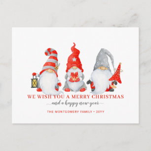 Cartes Pour Fêtes Annuelles Trio de nains mignons de Noël