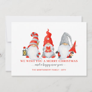 Cartes Pour Fêtes Annuelles Trio de nains mignons de Noël