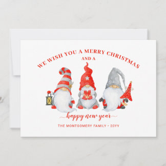 Cartes Pour Fêtes Annuelles Trio Gnome Cute