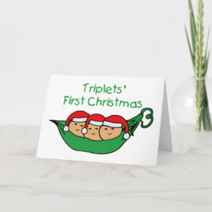 Cartes Pour Fêtes Annuelles Triplets Premier Noël - Pod (sans date)
