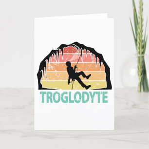 Cartes Pour Fêtes Annuelles Troglodyte - Drôle Spelunking Spéléologie