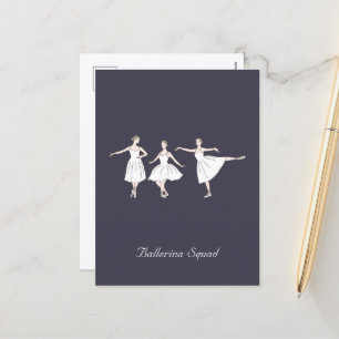 Cartes Pour Fêtes Annuelles Trois Ballerinas mignonnes