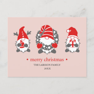 Cartes Pour Fêtes Annuelles Trois Gnomes amusants Fêtes de Noël