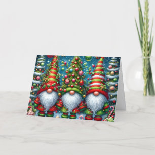 Cartes Pour Fêtes Annuelles Trois Gnomes Sages Noël