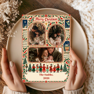 Cartes Pour Fêtes Annuelles Trois photos de chanteurs de Noël