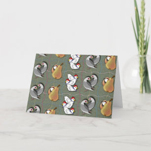 Cartes Pour Fêtes Annuelles Trois poules françaises