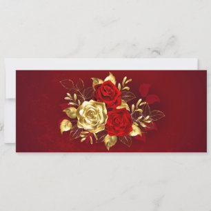 Cartes Pour Fêtes Annuelles Trois Roses de bijoux