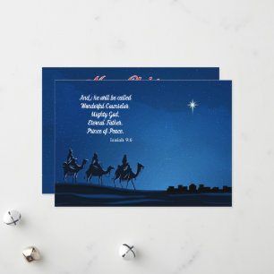 Cartes Pour Fêtes Annuelles Trois sages approchent Bethléem - Personnaliser