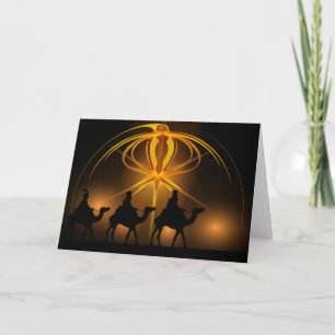 Cartes Pour Fêtes Annuelles Trois sages hommes et l'Avent Star Joyeux Noël