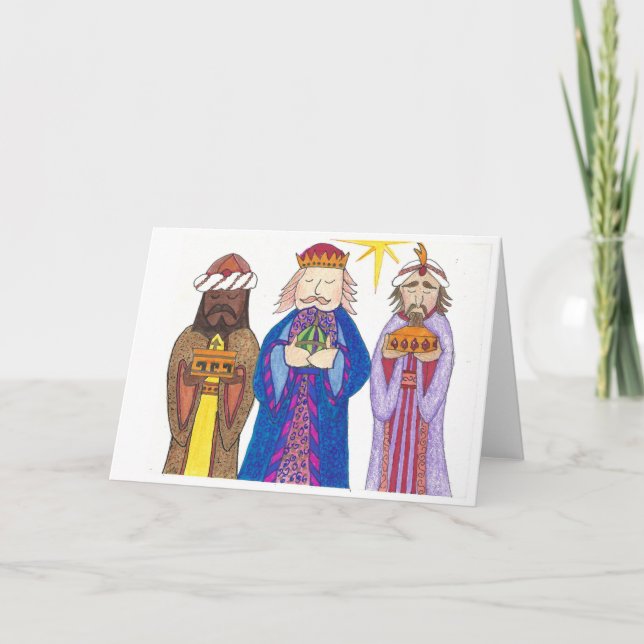 Cartes Pour Fêtes Annuelles Trois types sages (Devant)