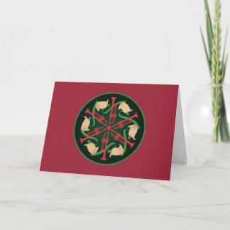 Cartes Pour Fêtes Annuelles Trompettes et rubans