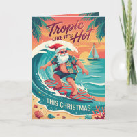 Tropic Like It's Hot Surfing Santa Noël