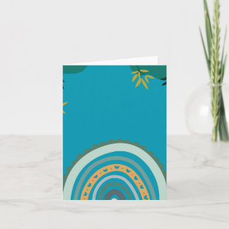 Cartes Pour Fêtes Annuelles Tropical blue teal