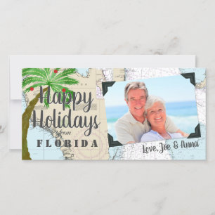 Cartes Pour Fêtes Annuelles Tropical Joyeuses Fêtes de Floride Naútica