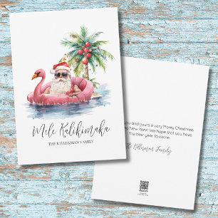 Cartes Pour Fêtes Annuelles Tropical Mele Kalikimaka Noël