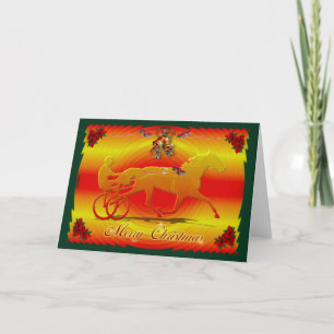 Cartes Pour Fêtes Annuelles Trotteur rouge de Noël