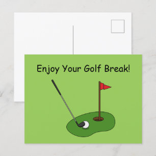 Cartes Pour Fêtes Annuelles Trou de golf avec drapeau Personnaliser