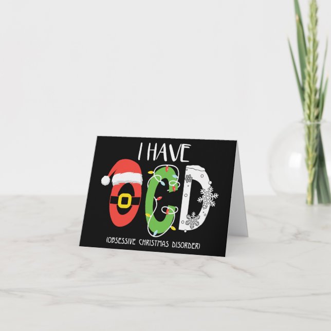 Cartes Pour Fêtes Annuelles Trouble de Noël Obsessionnel de l'OCD | XMAS amusa (Devant)