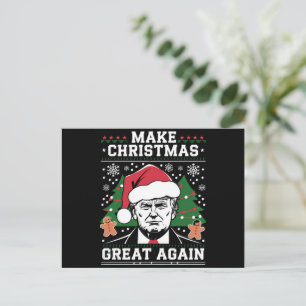 Cartes Pour Fêtes Annuelles Trump 2024, c'est amusant, de rendre à Noël sa gra