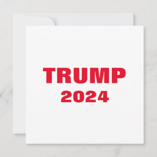 Cartes Pour Fêtes Annuelles Trump 2024 Colorful Red White Bold Cool tendance