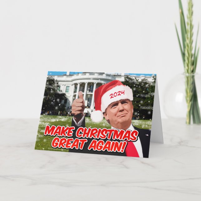 Cartes Pour Fêtes Annuelles Trump 2024 Funny Donald Trump Noël (Devant)