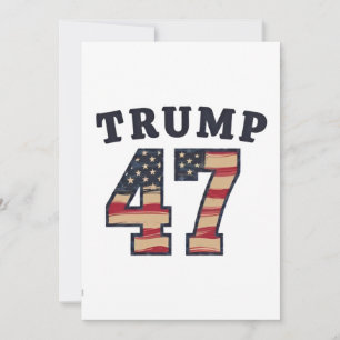 Cartes Pour Fêtes Annuelles Trump 47 Fier Maga Jour de l'investiture américain