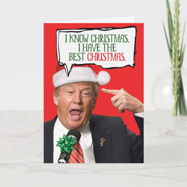 Cartes Pour Fêtes Annuelles Trump Best Christmas Humour Greeting Card (Devant)